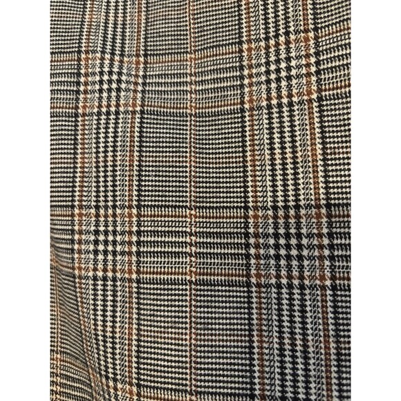 Free People Black & Brown Plaid Double Breasted Blazer in Brown XS Velvet Collar - Picture 9 of 9